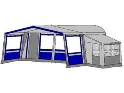 Te Velde Voortent De Wenne 310 Cm Blauw -Tenten Verkoop 1 2 te velde voortenten met uitbouw de wenne blauw7