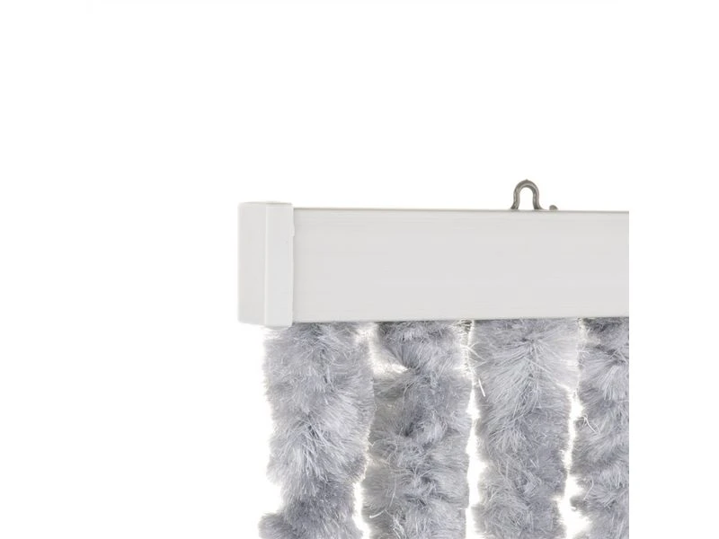 Travellife Chenille Streep Grijs/wit 56x185cm 4 Travellife Chenille Streep Grijs/wit 56x185cm - Image 4