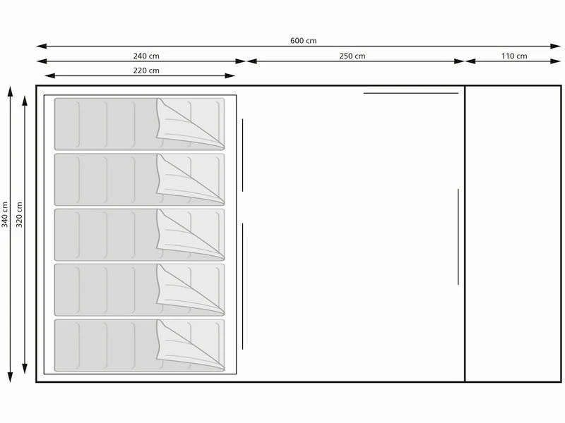 Eurotrail Familie Tent Tampa Katoen-polyester Alu Stokken 6 Eurotrail Familie Tent Tampa Katoen-polyester Alu Stokken - Image 6