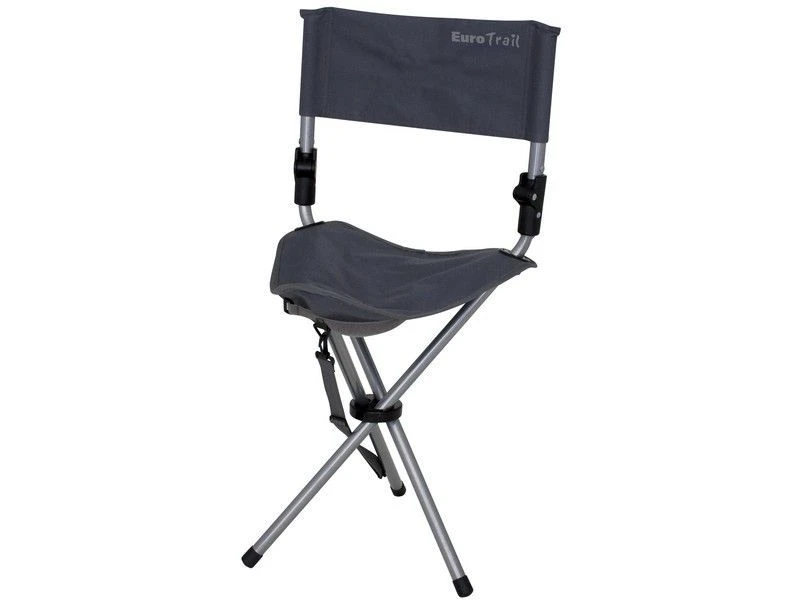 Eurotrail Vouwkrukje+Rugleuning Escabeau Staal Grijs 1 Eurotrail Vouwkrukje+Rugleuning Escabeau Staal Grijs