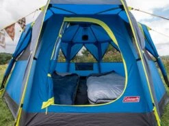 Coleman Familie Tent Octago Blue-lime -Tenten Verkoop 65 3 coleman familie tent octago blue lime 2000035194