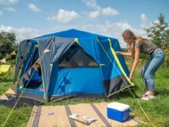 Coleman Familie Tent Octago Blue-lime -Tenten Verkoop 65 4 coleman familie tent octago blue lime 2000035194