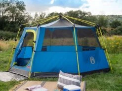 Coleman Familie Tent Octago Blue-lime -Tenten Verkoop 65 5 coleman familie tent octago blue lime 2000035194